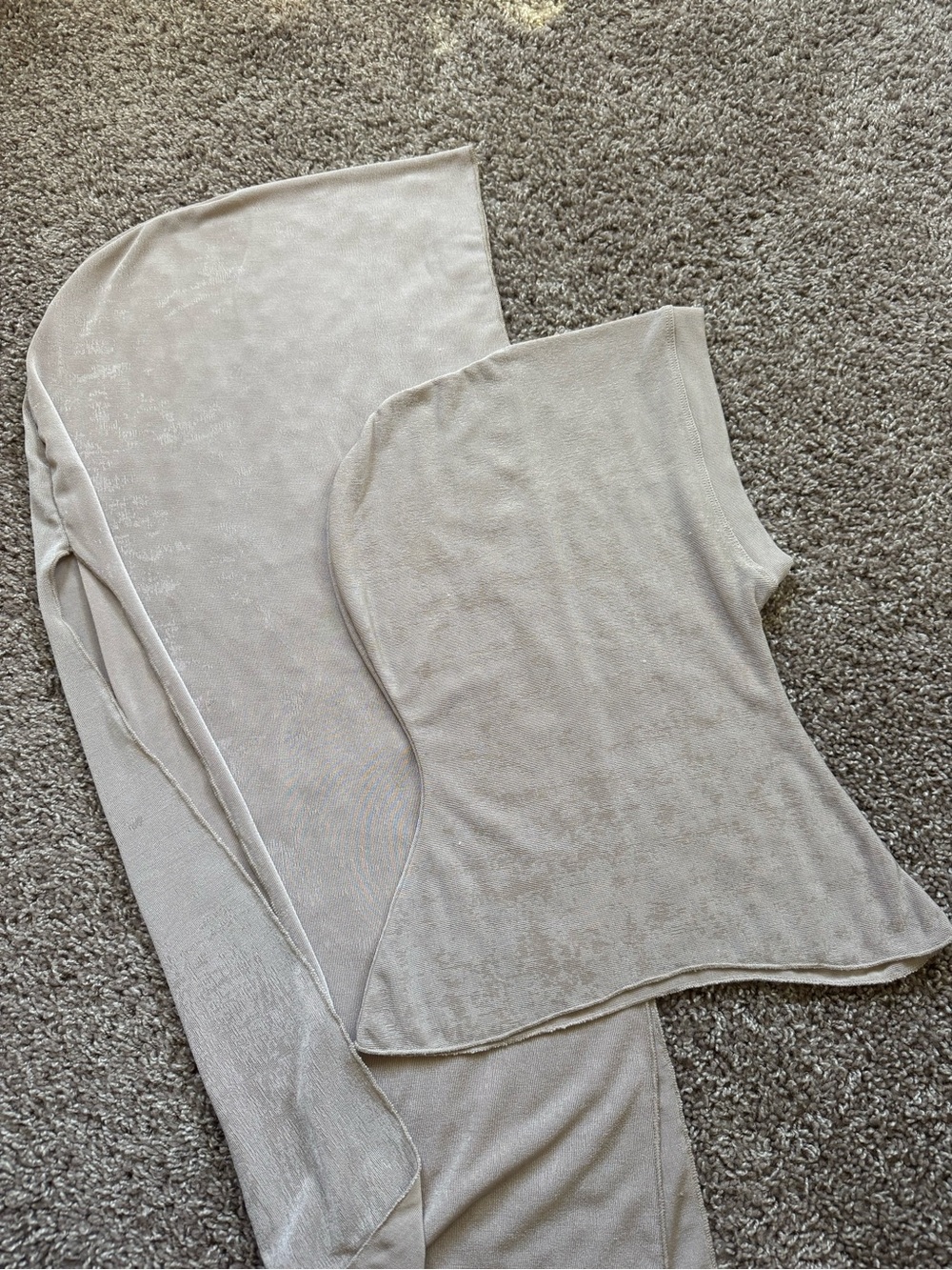 Beige Hooded Scarf Balaclava | Cooling Stretch Fabric | One Size | Muslim hijab